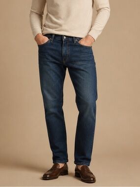 George Slim Fit Dark Wash Stretch Jeans Men's 38x30 Classic Denim Pants